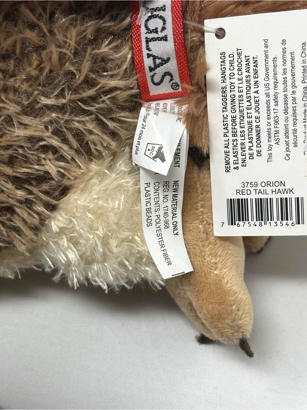 Douglas Orion Red Tail Hawk Plush Stuffed Bird of Prey Toy 8” Woodland Animal - Picture 7 of 7